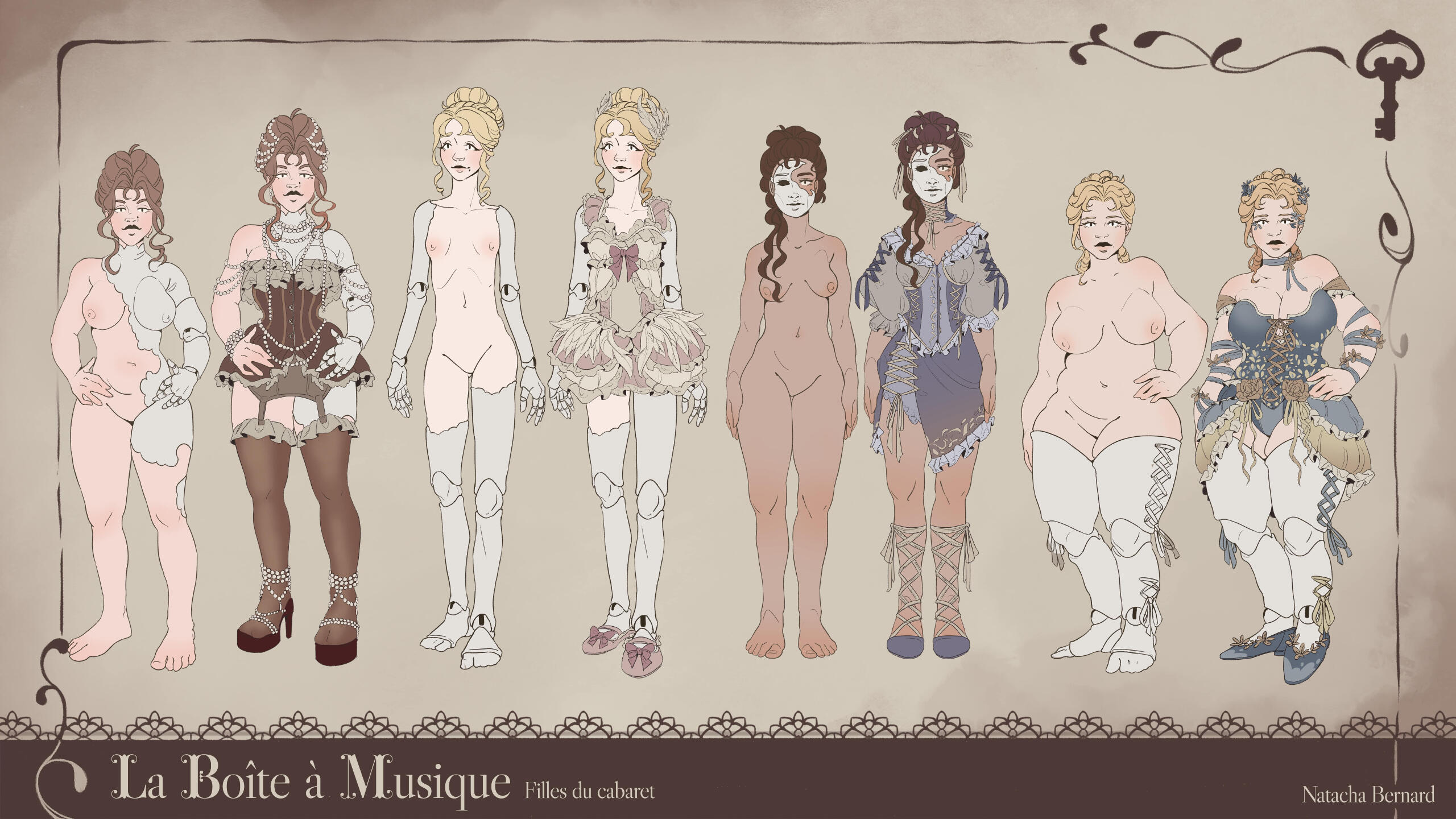 Character Design Filles du Cabaret